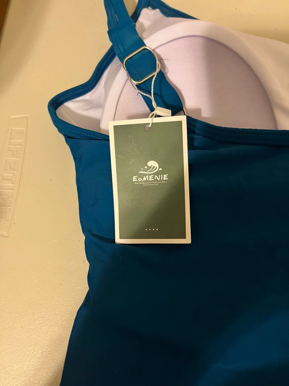 NWT - Eomenie Women’s Teal One-Piece Swimsuit - size: Medium - Picture 3 of 4